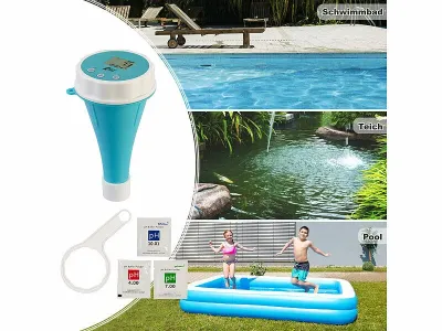 AGT Digitaler 6in1-Wassertester, Bluetooth 5.2