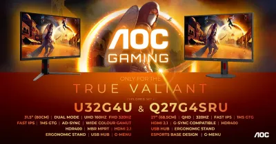 AOC GAMING Q27G4SRU und U32G4U: Leistungsstarkes Gaming mit 320 Hz. AGON by AOC präsentiert die Monitore Q27G4SRU und U32G4U