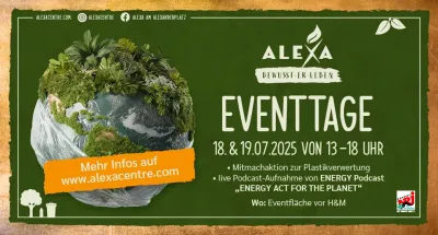 Die „BEWUSST (ER) LEBEN“-Eventtage im ALEXA laden zum Mitmachen ein. "BEWUSST (ER) LEBEN": Aktionswochen im ALEXA laden zum Mitmachen ein