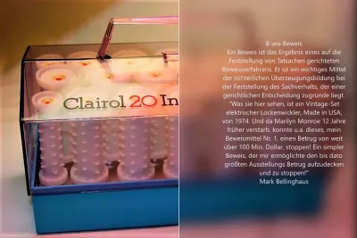 Das Beweismittel Nummer 1, die angeblichen Marilyn Monroe Lockenwickler die 12 Jahre nach dem Tod der Filmikone hergestellt wurden Schockerkenntnis & zugleich "Kampfansage" von Aktivist Mark Bellinghaus-Raubal gegen das Unrecht von Münster