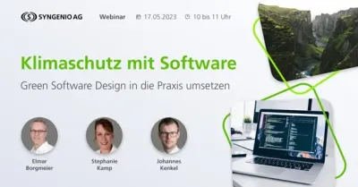 Syngenio Webinar: Klimaschutz mit Software - Green Software Design in die Praxis umsetzen