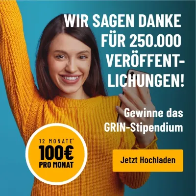 Unser GRIN-Stipendium - ein Dankeschön