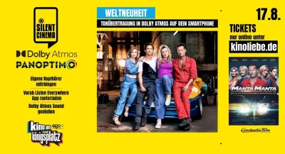 Silent Cinema in Dolby Atmos: Weltpremiere am 17. August im Münchner Kino am Königsplatz
