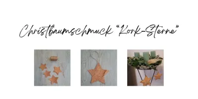 Nähanleitung: Christbaumschmuck oder Weihnachtsschmuck aus Kork "STERN"