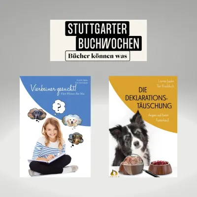 Zwei Bücher der Autorin Lisette Jupke auf den Stuttgarter Buchwochen ausgestellt