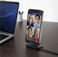 Callstel 2in1-Lade- & Datenkabel USB-C mit Ständer, 1,5 m