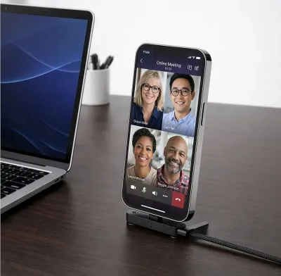 Callstel 2in1-Lade- & Datenkabel USB-C mit unsichtbarem Ständer, 240 Watt, 1,5 m AX-1174 / pearl.de Callstel 2in1-Lade- & Datenkabel USB-C mit Ständer, 1,5 m
