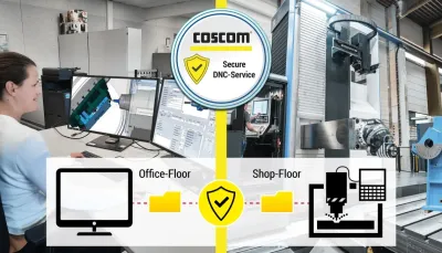 COSCOM „IT Security Service“: Ein moderner Webservice der Daten sicher verbindet. COSCOM treibt die Digitalisierung im Shopfloor sicher voran