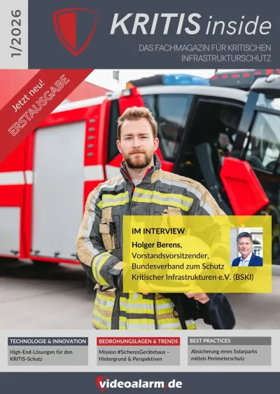 Cover der Erstausgabe KRITIS inside (1/2026). Erstausgabe: Neues Fachmagazin "KRITIS inside"