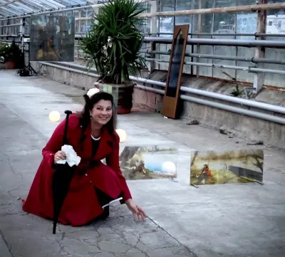 Daniela MELZIG mit den Kunstwerken "Am Ivenaaker See", links und "Pont sur Seine", rechts Daniela MELZIG für KUNSTPREIS DEUTSCHLAND 24/25 nominiert