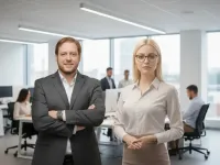 Dr. Daniel Nummer, CEO PREDICTA|ME mit Jeannie, der firmeneigenen KI DSGVO-KI-Falle im Mittelstand