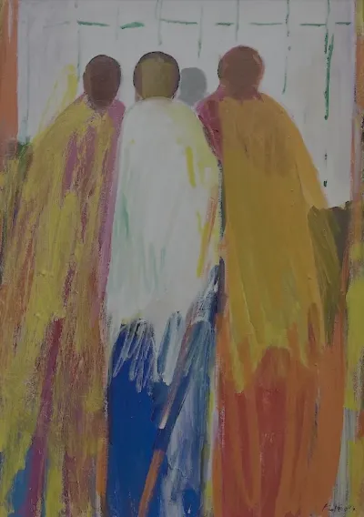 Drei Gestalten, 2002 Ausstellung OSKAR KOLLER | LEBEN IN FARBE