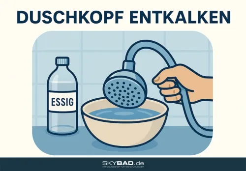 Duschkopf richtig entkalken