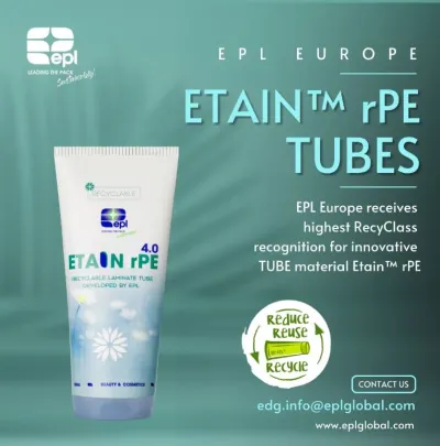 ETAIN rPE Tuben von EPL Europe Offiziell: EPL erhält höchste RecyClass-Anerkennung für das innovative Tubenmaterial EtainTM rPE
