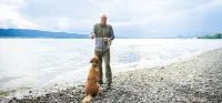 Frank Buschmann mit Pebbles zu Besuch am Bodensee Frank Buschmann wird Markenbotschafter für Lakefields
