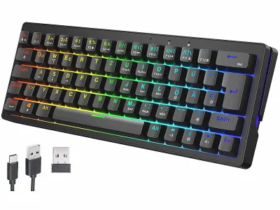 GeneralKeys Mechanische 60-%-Funk-Tastatur