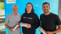 Gerald Bieber, Fraunhofer IGD, Erlandas Norkus (Data Manager) und Marcel Walz (CTO), Hypros GmbH Fraunhofer IGD: Sepsis frühzeitig erkennen - KI-gestützte Sensortechnologie zur patientennahen Fernüberwachung