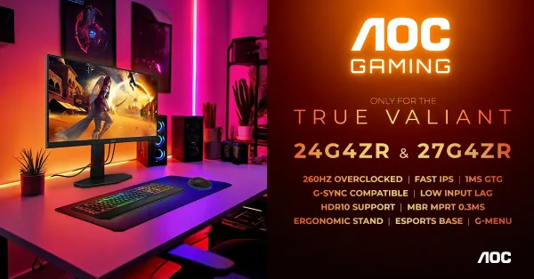 AGON by AOC erweitert die G4-Serie um erschwingliche 260-Hz-Modelle