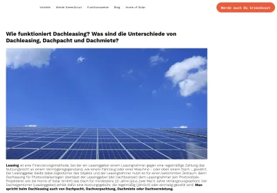 GreenScout.info klärt auf - Dachleasing, Dachmiete oder Dachpacht?