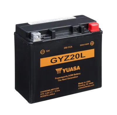Die GYZ20L sorgt in der aktuellen Gold Wing für zuverlässige Startleistung und Energieversorgung. GS Yuasa: seit über 50 Jahren Erstausrüster der Honda Gold Wing