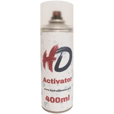 HydroDipZone Wassertransferdruck Aktivator - 400ml Sprühdose HydroDipZone erweitert Sortiment und verbessert Zubehör