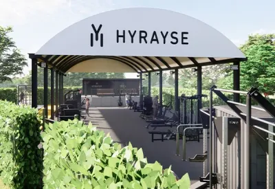 HYRAYSE Outdoor GYM Duesseldorf HYRAYSE feiert die Eröffnung des innovativen Outdoor-Gyms in Düsseldorf mit einem großen Fitnessevent