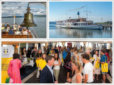 ILLERHAUS an Bord des Raddampfers HERRSCHING (Bildquelle: @ Bayerischen Seenschifffahrt) Reges Interesse für MICE Networking auf dem Ammersee