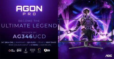 Immersion mit leuchtenden Farben: der neue AGON PRO AG346UCD QD-OLED-Technologie trifft auf 175 Hz Panorama-Gaming