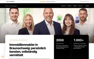 Internetseite von CITY IMMOBILIENMAKLER Braunschweig Immobilien verkaufen in Braunschweig: Warum eine fundierte Bewertung den Unterschied machen kann