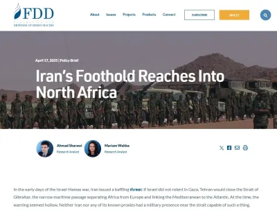 Iran und die Frente Polisario: Besorgniserregende Verbindungen laut der US-Stiftung zur Verteidigung der Demokratie (FDD)