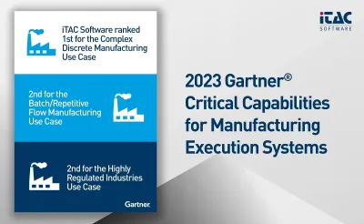 iTAC erreicht Top-Platzierung im "2023 Gartner&reg; Critical Capabilities for MES" Report