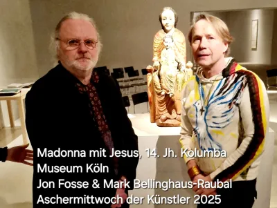 Jon Fosse und Mark Bellinghaus-Raubal, Kolumba Museum Köln Aschermittwoch der Künstler 2025 Jon Fosse der Literaturnobelpreisträger 2023 - ein Genie beim Aschermittwoch der Künstler 2025 in Köln