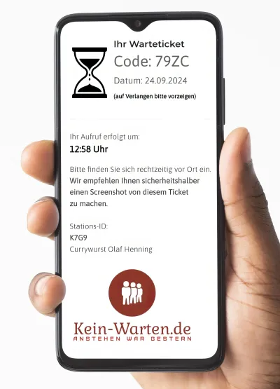 Ein kostenloses Online-Warteticket Online-Plattform vermeidet lästiges Anstehen in Warteschlangen