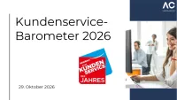 Kundenservice-Barometer 2026: Servicequalität schlägt Preis &ndash; Künstliche Intelligenz wird zum Schlüssel für nahtlose Customer Experience