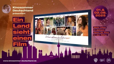 "Ein Land sieht einen Film", in diesem Jahr "Wunderschöner" am 1. und 2. August Großes Kino: Menschen und Geschichten unter freiem Himmel zusammenbringen