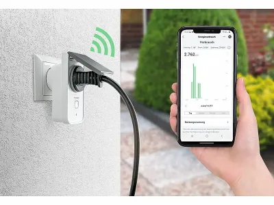 Luminea Home Control Outdoor-WLAN-Steckdose SF-670.out