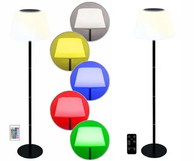 Lunartec Solar-LED-Tisch & Stehleuchte mit Fernbedienung, www.pearl.de Lunartec Solar-LED-Tisch & Stehleuchte mit Fernbedienung, CCT, 400lm/RGB & CCT