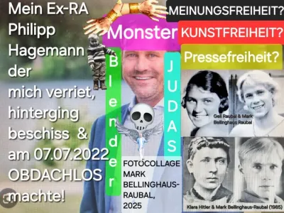 Mark Bellinghaus-Raubals ehemaliger Rechtsanwalt, der vorsätzlich die fatal-falsche Strategie nannte, u. so einen Unschuldigen obdachlos machte Mahnwachen-Verabschiedung vom Präsidenten des Landgerichts Münster Ulrich Schambert am 31.07.2025 in Münster