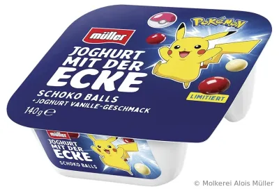 Mixen, löffeln, trinken, genießen: Müller bringt Pokémon gleich dreifach ins Kühlregal