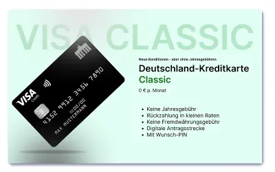 Neue Konditionen: Aber Deutschland-Kreditkarte Classic bleibt weiterhin ohne Jahresgebühr Neue Konditionen: Aber Deutschland-Kreditkarte Classic bleibt weiterhin ohne Jahresgebühr