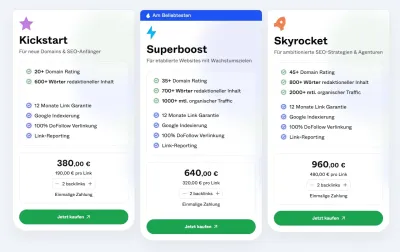 Neue Linkpakete mit Traffic- und Indexierungsgarantie bei Backlinked
