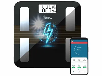 newgen medicals Smarte Solar-Akku-Körperfettwaage