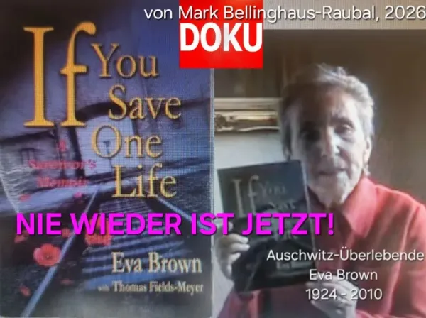 Gedenken an Eva Brown (1924 - 2010) Holocaust/Auschwitz-Überlebende von Mark Bellinghaus-Raubal