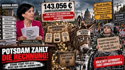 Noosha Aubel: 143.056 Euro Jahresgrundgehalt – und Potsdams Bürger sollen als Goldesel zahlen Noosha Aubel: 143.056 Euro Jahresgrundgehalt – und Potsdams Bürger sollen als Goldesel zahlen