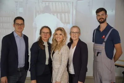 Oliver Sturm, Christine Lötters, Lea Hepenstrick, Regina Rosenstock und Merlin Speckenheuer Jump-in - Berufe der Zukunft live erleben bei der Rasting GmbH in Meckenheim