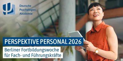 Online-Fortbildungswoche vom 16. bis 20. November 2026 Perspektive Personal 2026: Fortbildungswoche für Fach- und Führungskräfte