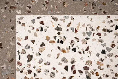 Nachhaltig bauen - upcycling Terrazzo aus Betonbruch
