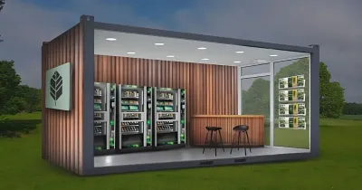 PL&Aring;NTZ erweitert sein Ökosystem um Verkaufsautomaten und Shop Container für den Verkauf von Hanfprodukten.