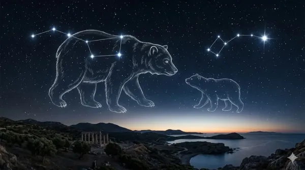 Polarstern: Mythologie und Astronomie kombiniert