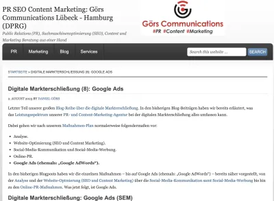 Digitale Markterschließung durch Google Ads